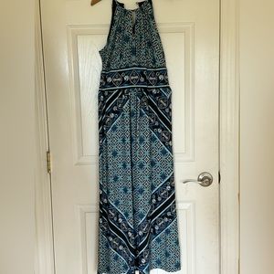 Dress barn Sleeveless Maxi Length Boho Stretch y Dress Size 4